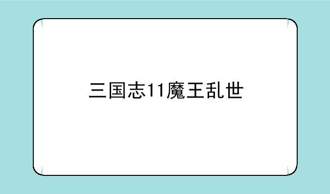 三国志11魔王乱世