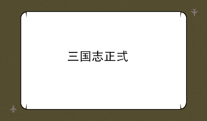 三国志正式版攻略