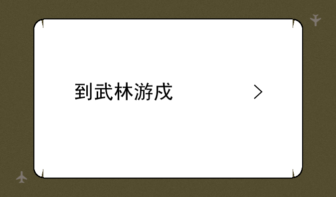 到武林游戏平台