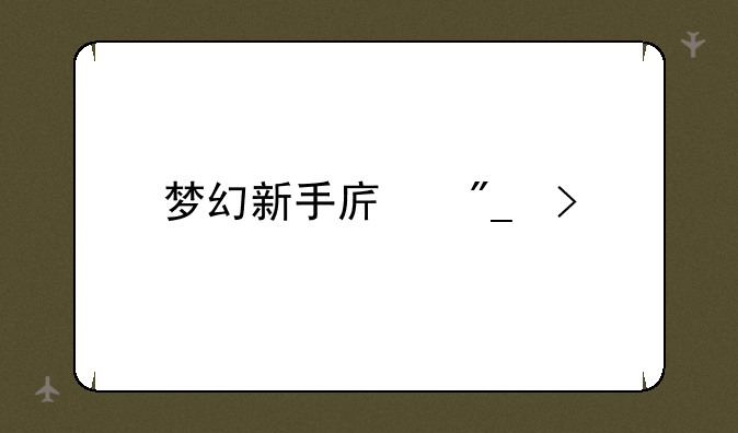 梦幻新手序列号