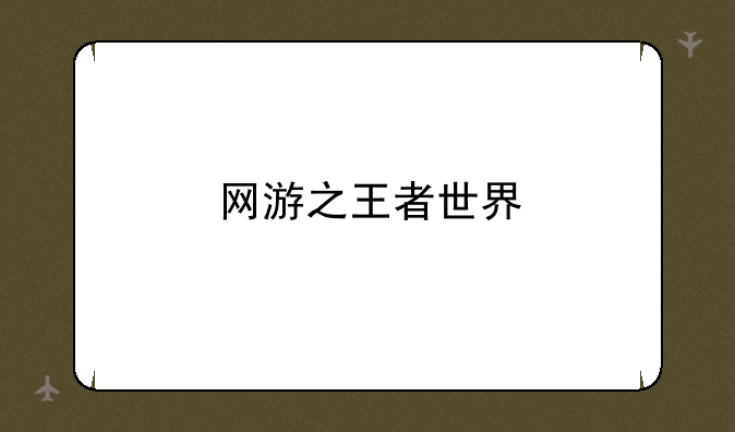 网游之王者世界