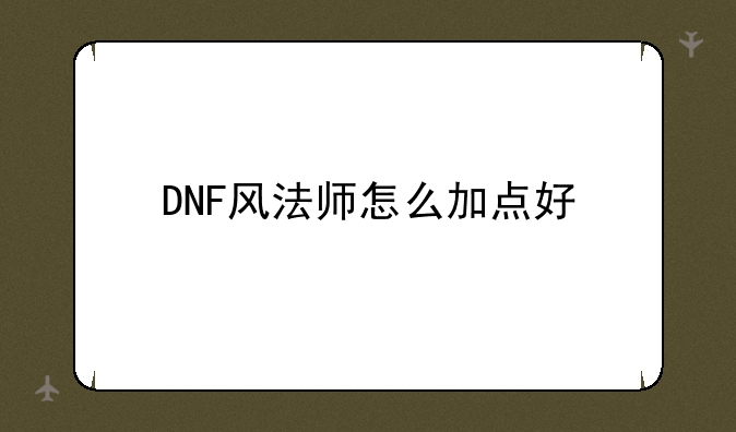 DNF风法师怎么加点好