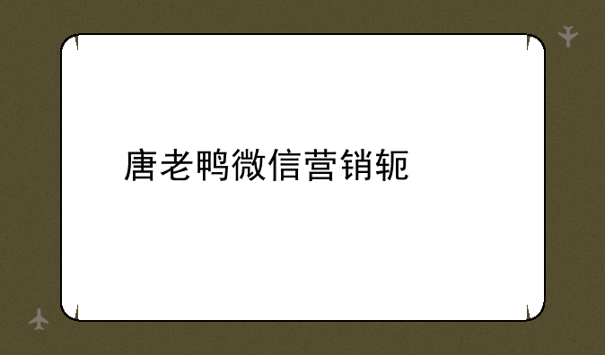 唐老鸭微信营销软件