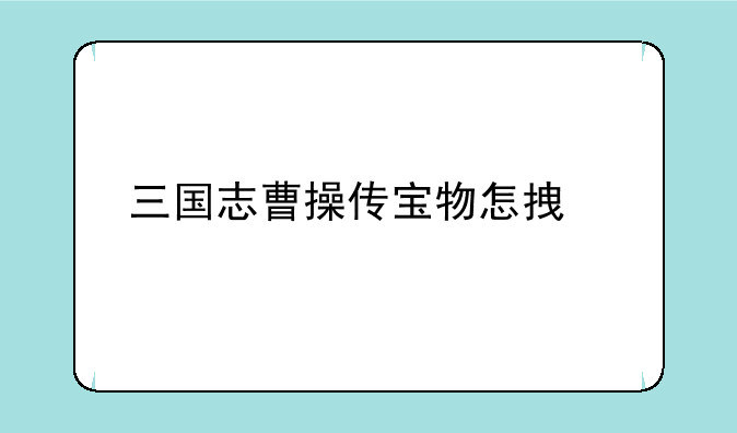 三国志曹操传宝物怎拿全