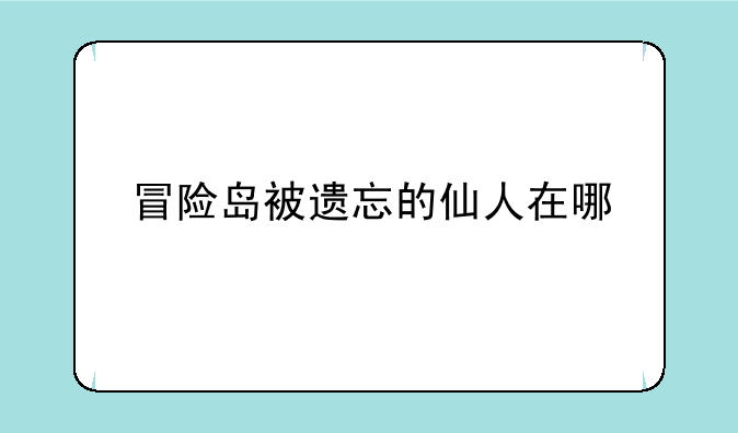 冒险岛被遗忘的仙人在哪