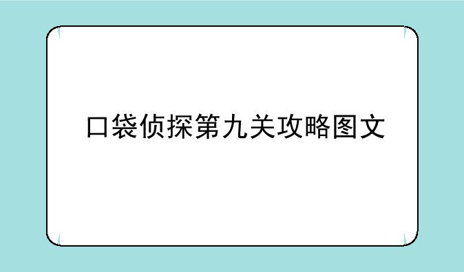 口袋侦探第九关攻略图文