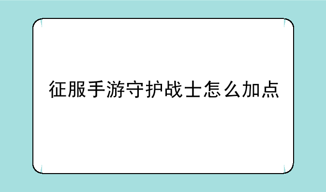 征服手游守护战士怎么加点