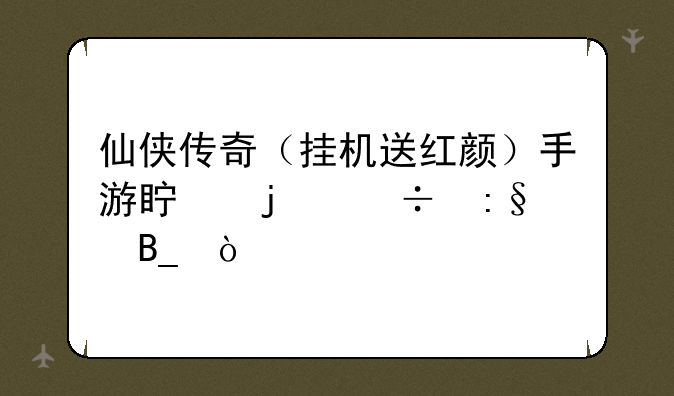 仙侠传奇（挂机送红颜）手游真的好玩吗？