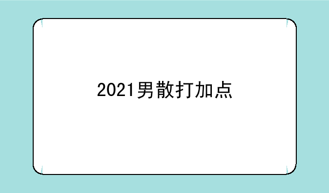 2021男散打加点