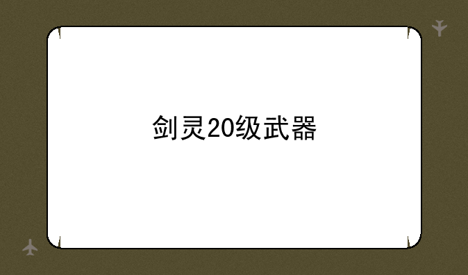 剑灵20级武器